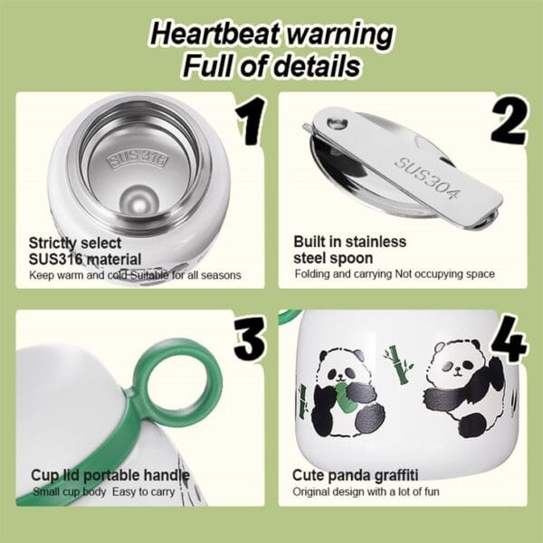 Lovely Panda Thermal Food Jar - Imagem 2