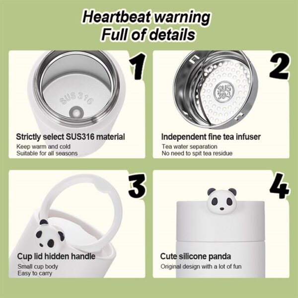 Minimalist Panda Thermo Bottle - รูปภาพ 2