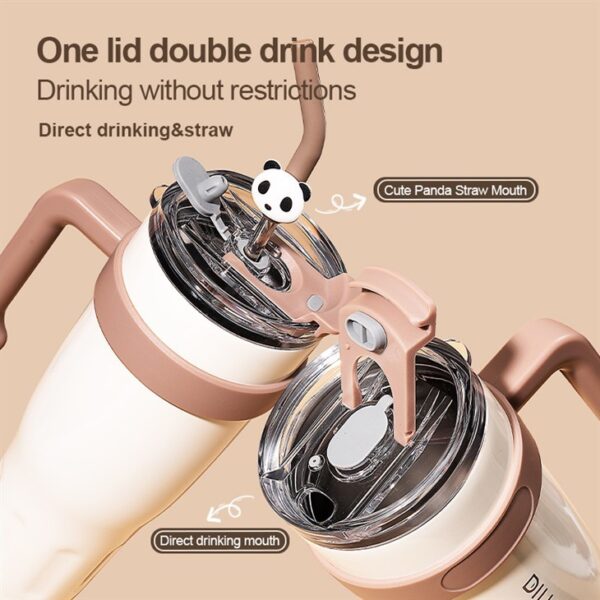 Panda Coffee Mug With Handle - 画像 (4)