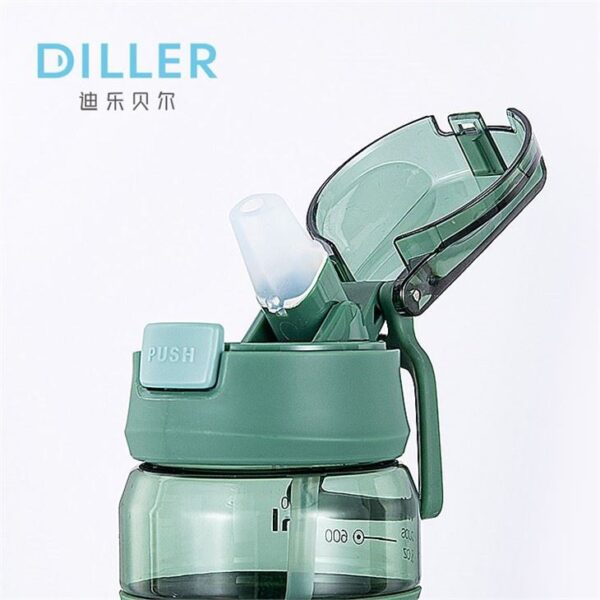Plastic Drink Bottle With Straw - 이미지 2