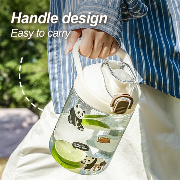Plastic Panda Water Bottle With Handle — изображение 6