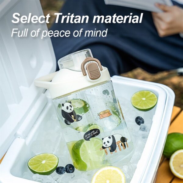 Plastic Panda Water Bottle With Handle — изображение 7