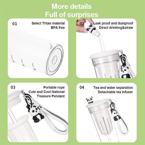 Plastic Panda Water Bottle - 이미지 2