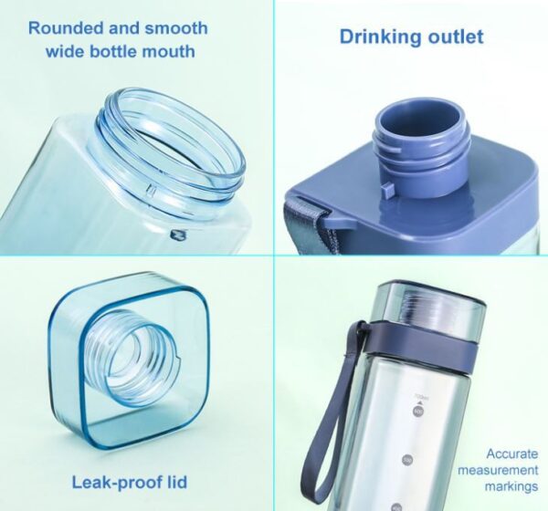 Plastic Square Water Bottle - 이미지 2