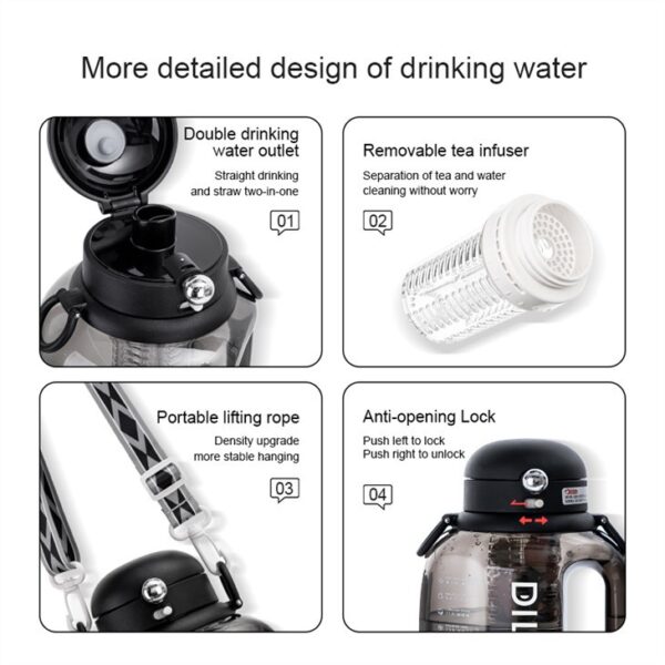 Plastic Water Bottle With Fruit Infuser - 이미지 2