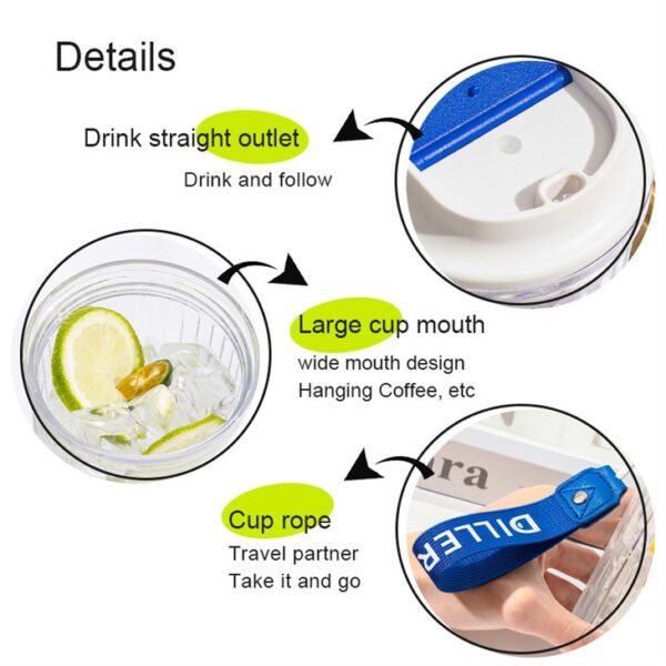 Portable Plastic Coffee Mug - 이미지 2