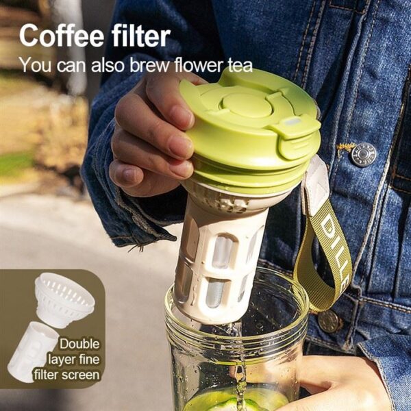 Portable Simple Glass Water Bottle - 이미지 4