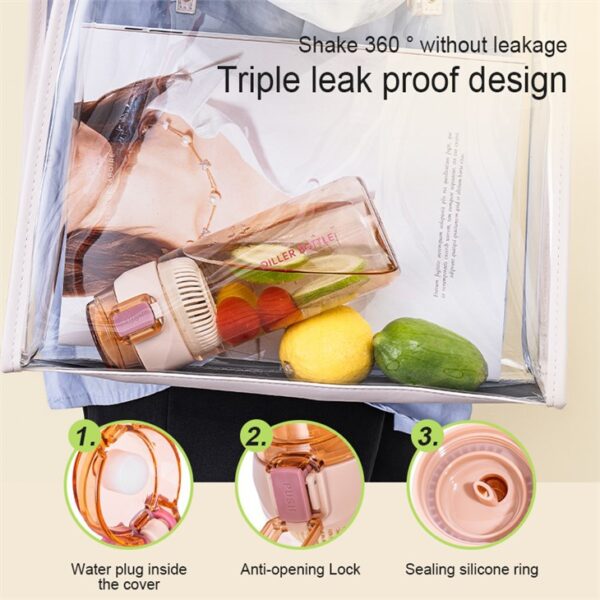 Portable Sports Plastic Water Bottle - รูปภาพ 4