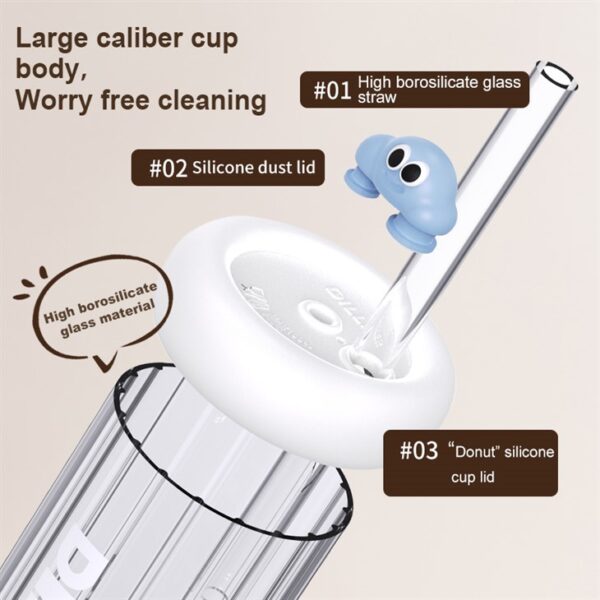 Reusable Glass Water Bottle - 이미지 5