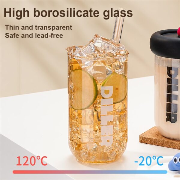 Reusable Glass Water Bottle - 이미지 3