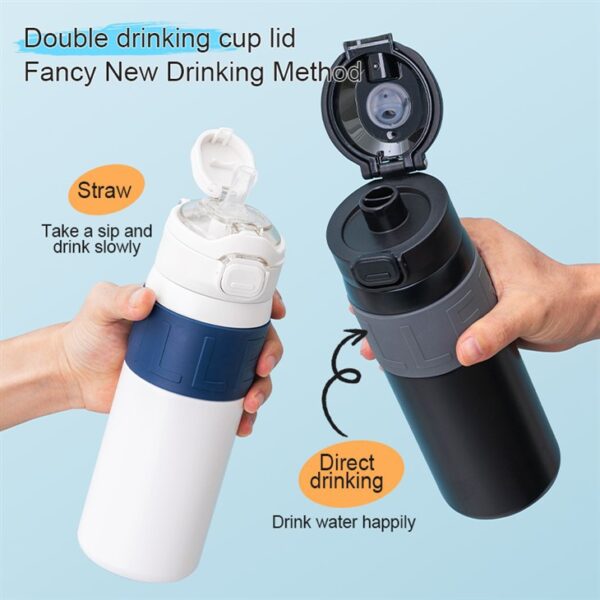 Sports Insulated Bottle With Straw - 이미지 2
