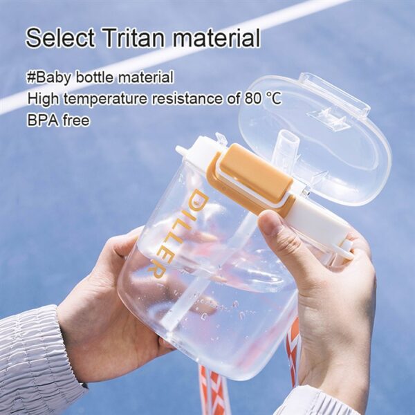 Square Sports Plastic Water Bottle - 이미지 5