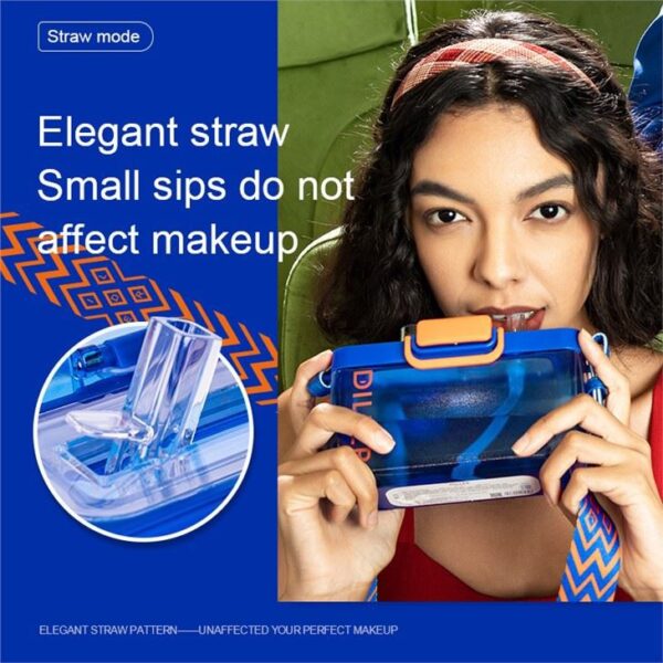 Square Tritan Water Bottle With Straw - รูปภาพ 3