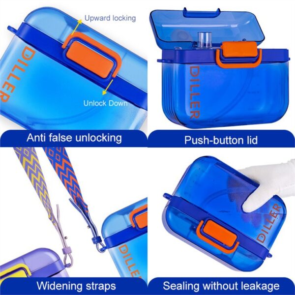 Square Tritan Water Bottle With Straw - รูปภาพ 2