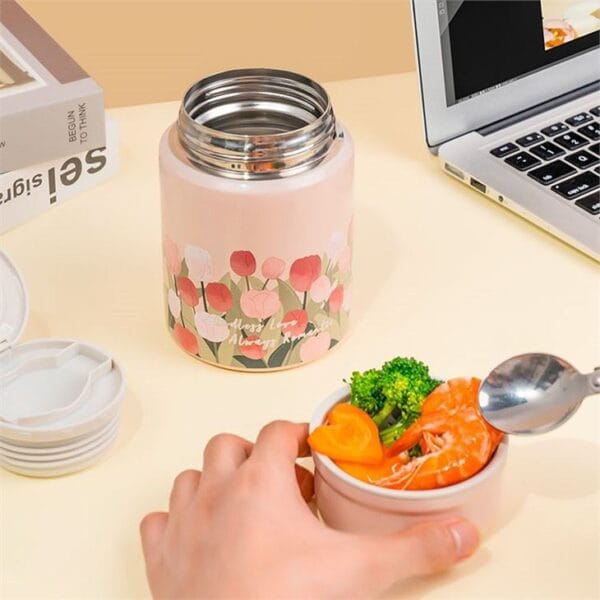 Thermos Food Jar with Spoon - 画像 (4)