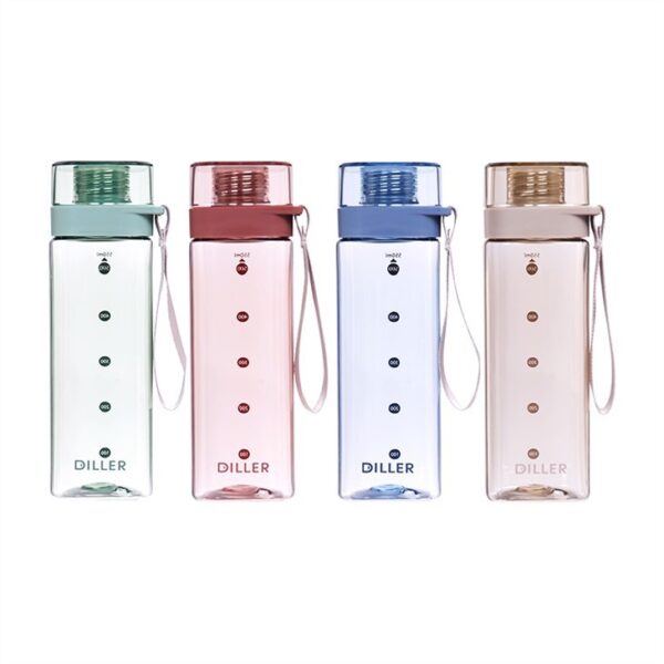 Transparent Square Water Bottle — изображение 7
