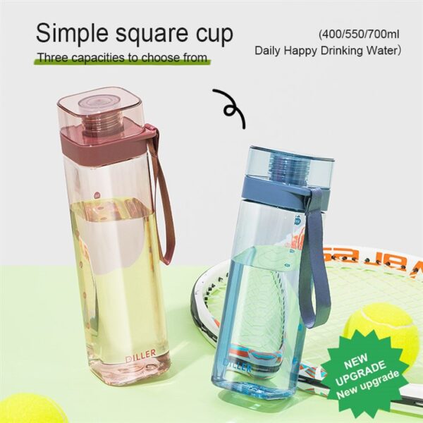 Transparent Square Water Bottle — изображение 6