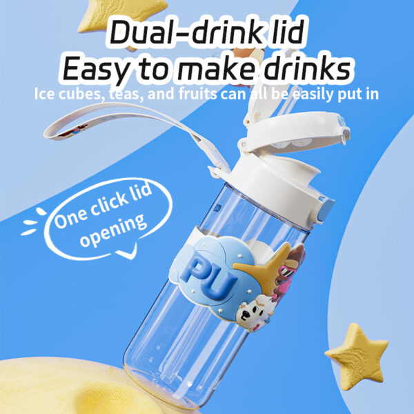Tritan BPA Free Mug With Straw - Imej 6