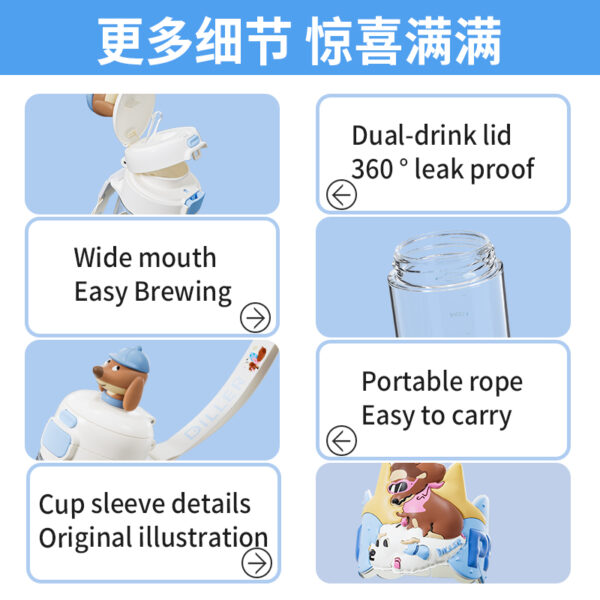 Tritan BPA Free Mug With Straw - Imej 5