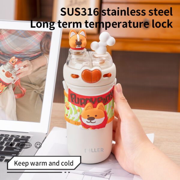 Vaccum Insulated Stainless Steel Water Bottle - 画像 (2)
