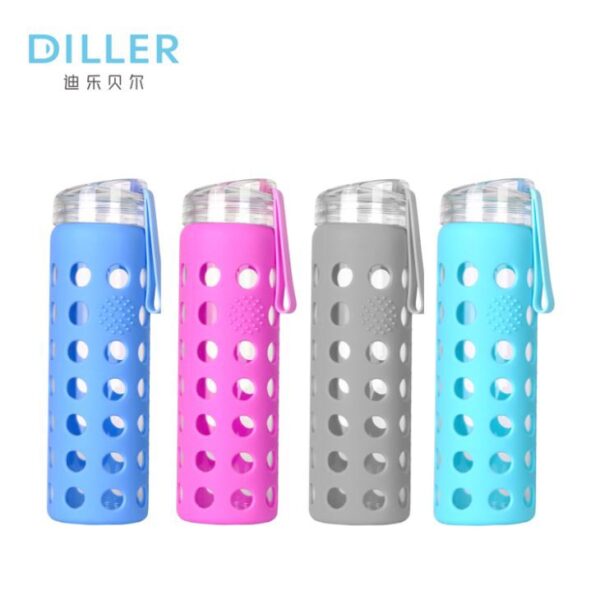 Wide Mouth Glass Water Bottle - Imagen 2