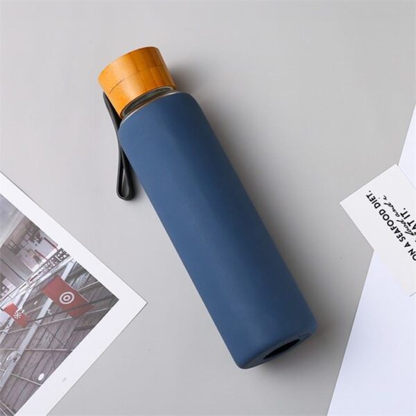 Wood Lid Glass Water Bottle - 画像 (4)