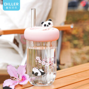 OEM 580 мл боросиликатное стекло чайная чашка с силиконовой крышкой