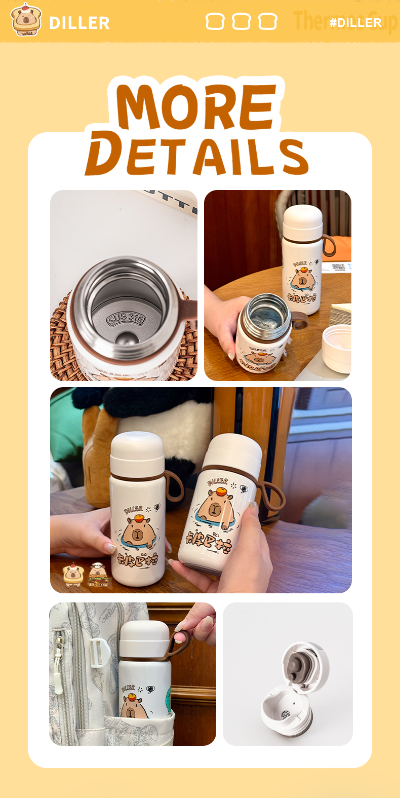 300ml 316L Stainless Steel Water Bottle D9450-300