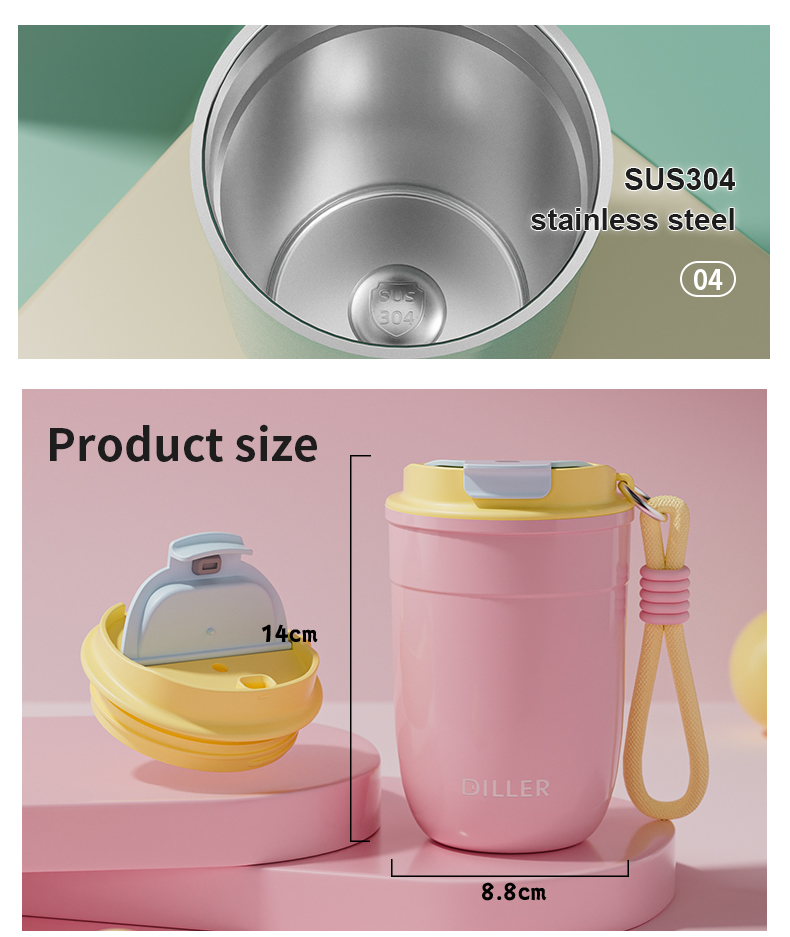 400ml 304 Stainless Steel Water Bottle D9506-400