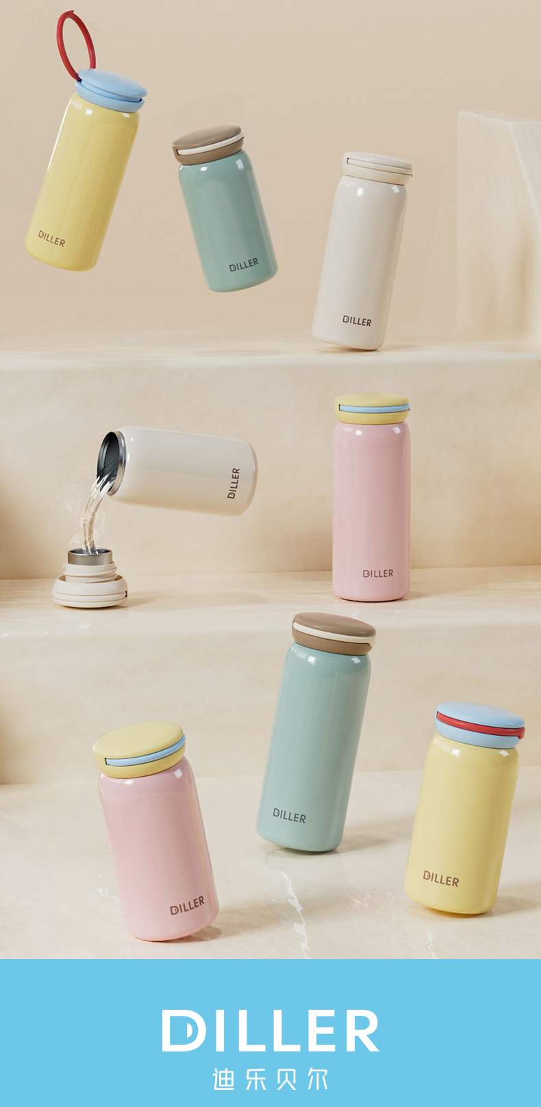 280ml 316 Stainless Steel Water Bottle D9320-280