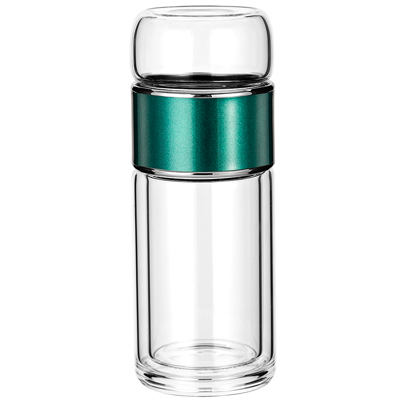 240ml Double Wall Borosilicate Glass Tea Infuser Bottle - Imagen 2