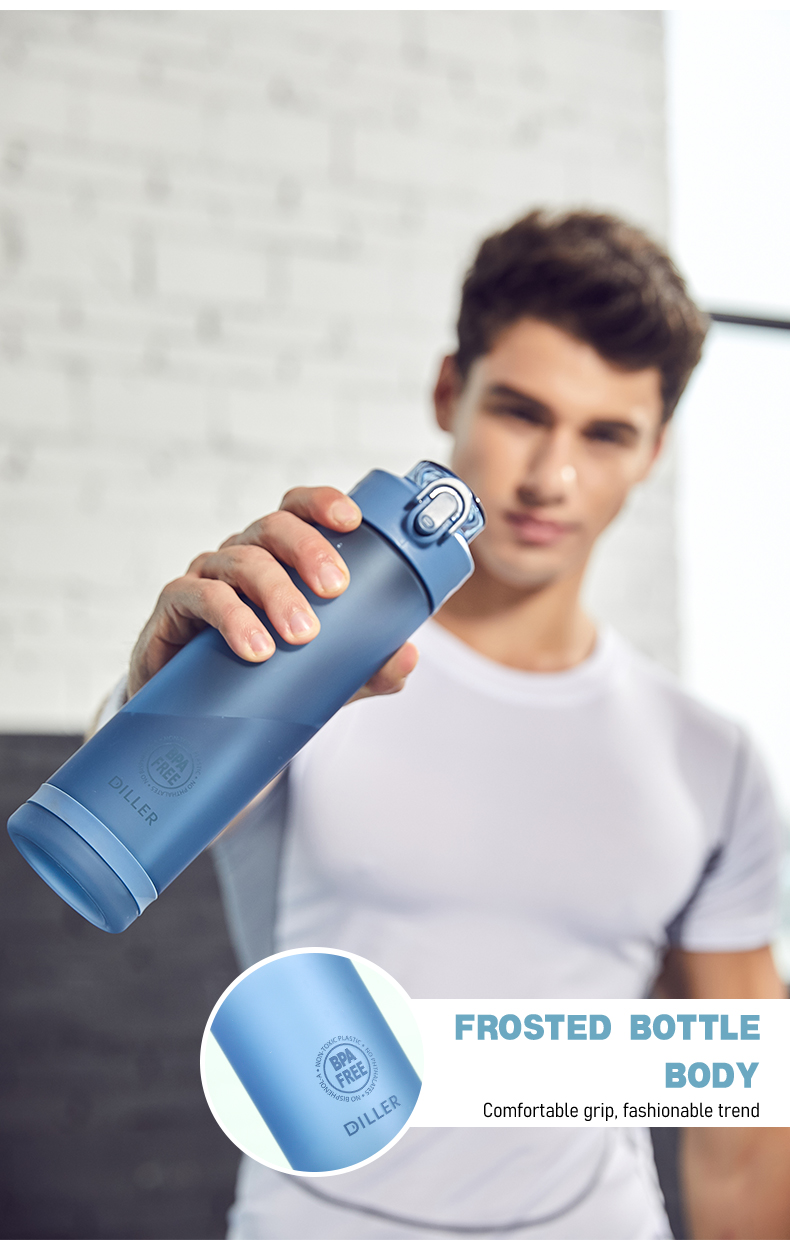 520ml Tritan-Kunststoff-Wasserflasche mit Strohhalm Detail 07