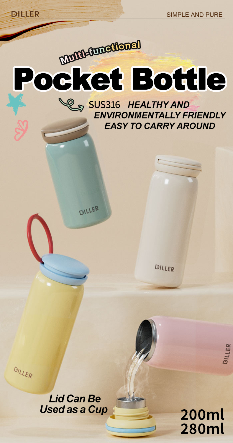 200ml 316 Stainless Steel Water Bottle D9320-200