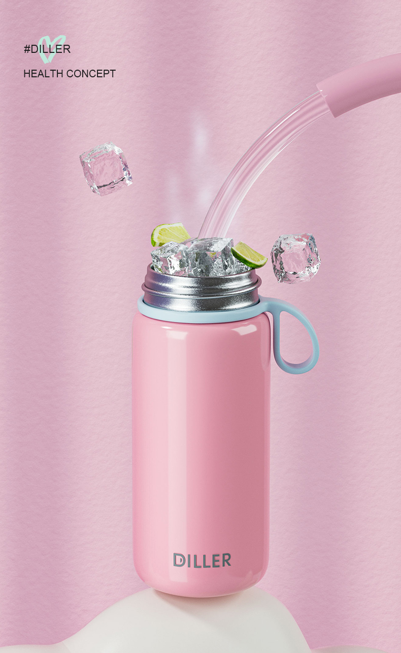 230ml 316L Stainless Steel Vacuum Insulated Water Bottle D9322 - Detail Chart