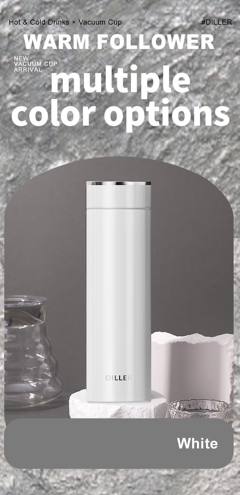 500ml 316L Stainless Steel Water Bottle D9344-500