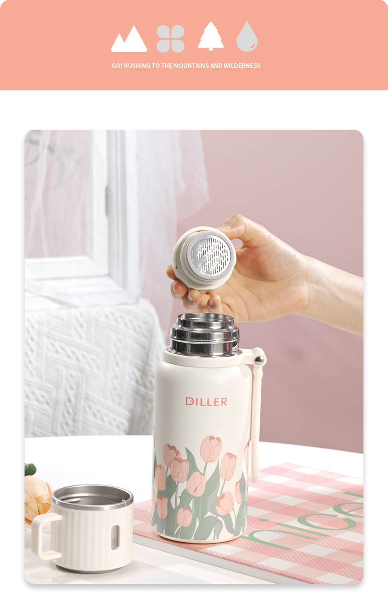 600ml 316 Stainless Steel Water Bottle D9501-600