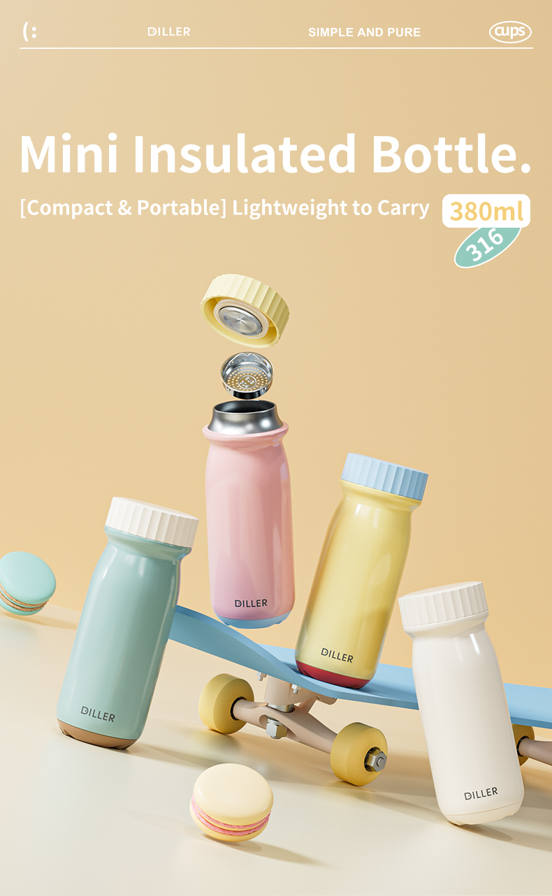 380ml 316 Stainless Steel Water Bottle D9507-380