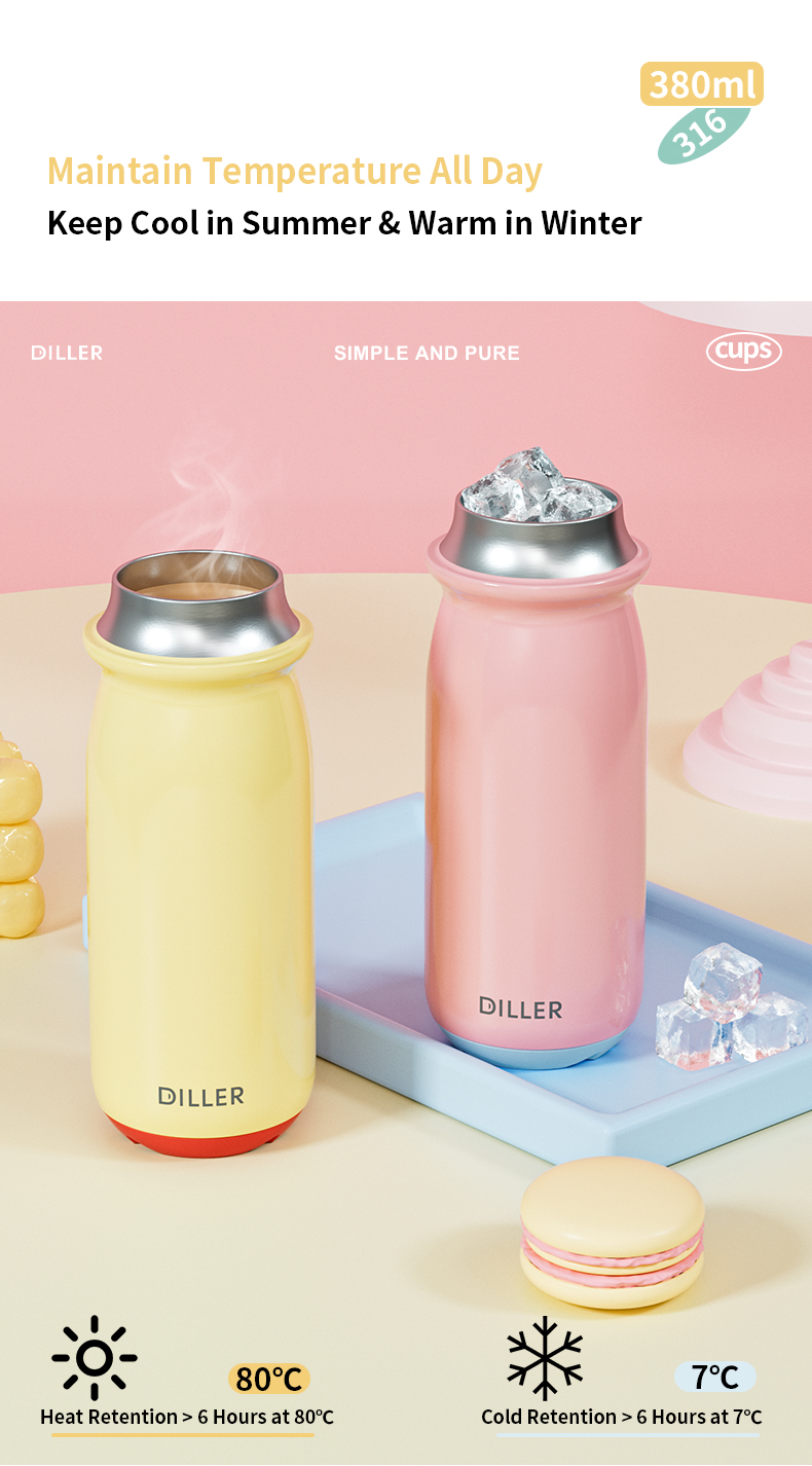 380ml 316 Stainless Steel Water Bottle D9507-380