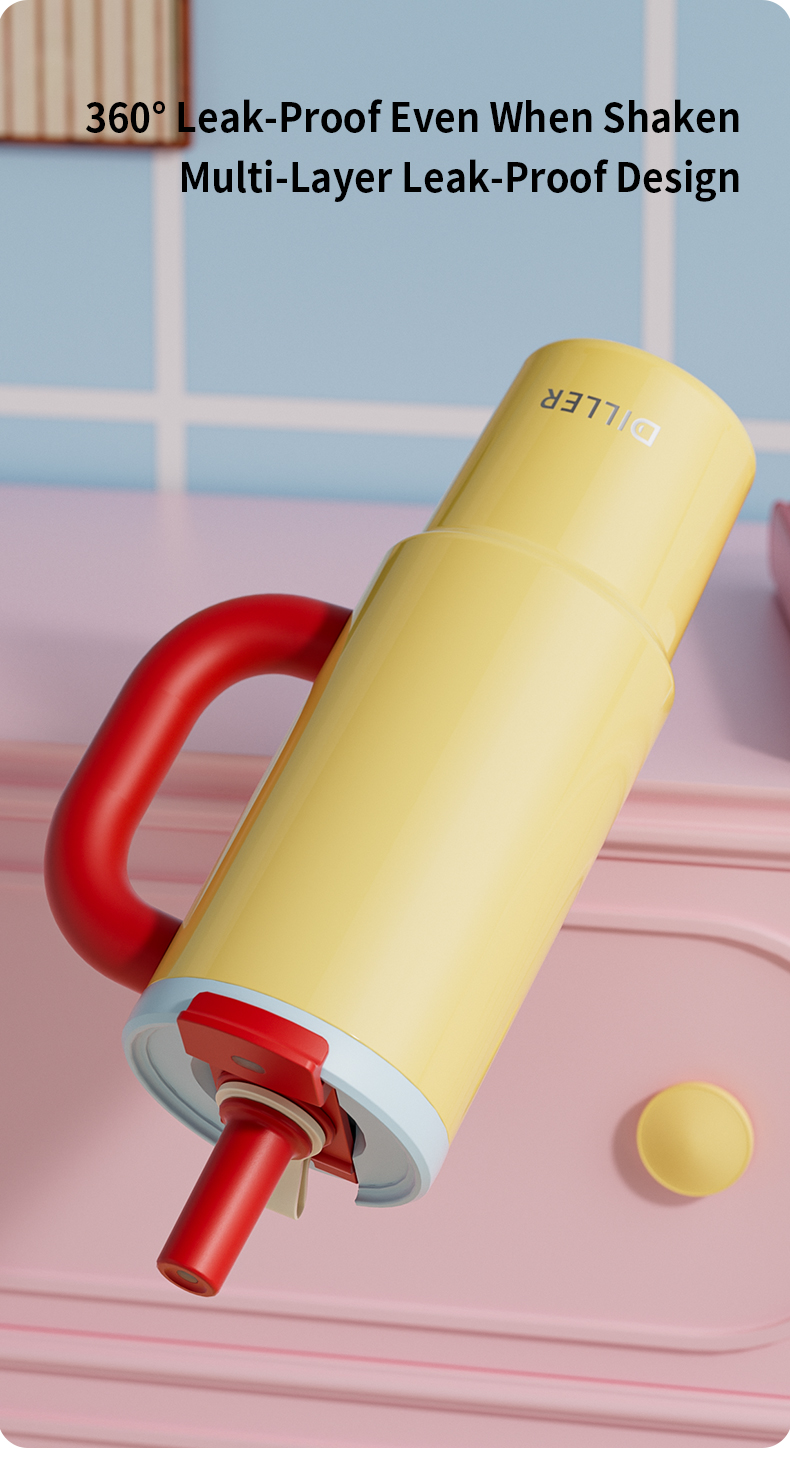 D9511-950 950ml 316 Stainless Steel Ceramic Coated Water Bottle with Dual Lid - Detail Chart 8