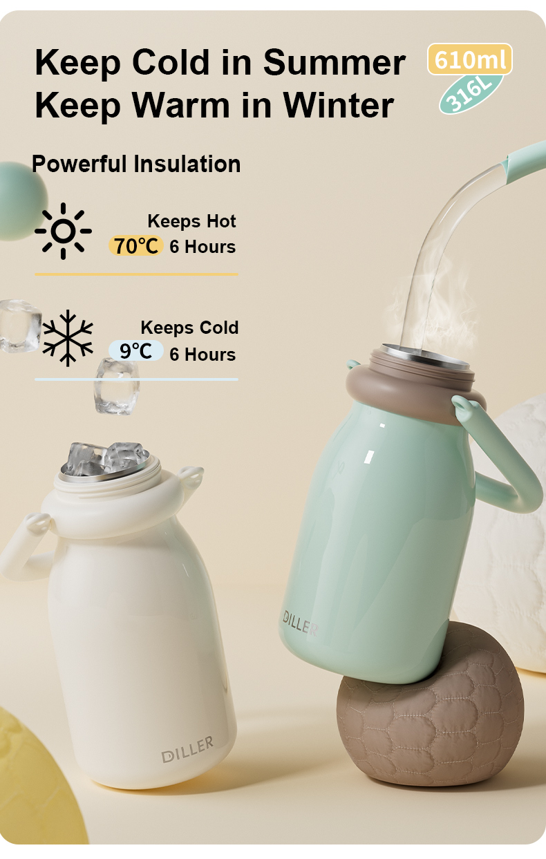 610ml 316 Stainless Steel Water Bottle D9512-610