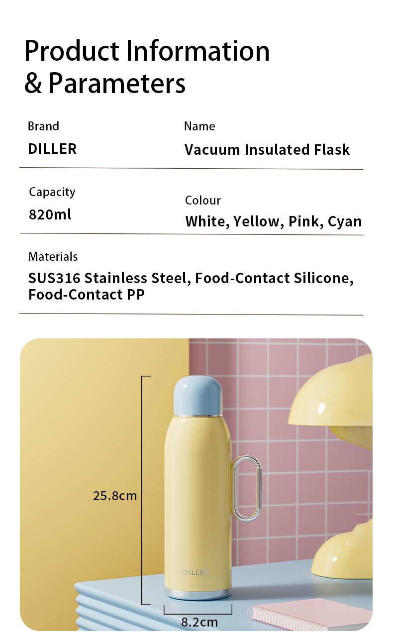 D9513-820 820ml 316 Stainless Steel Home Water Dispenser Detail 11