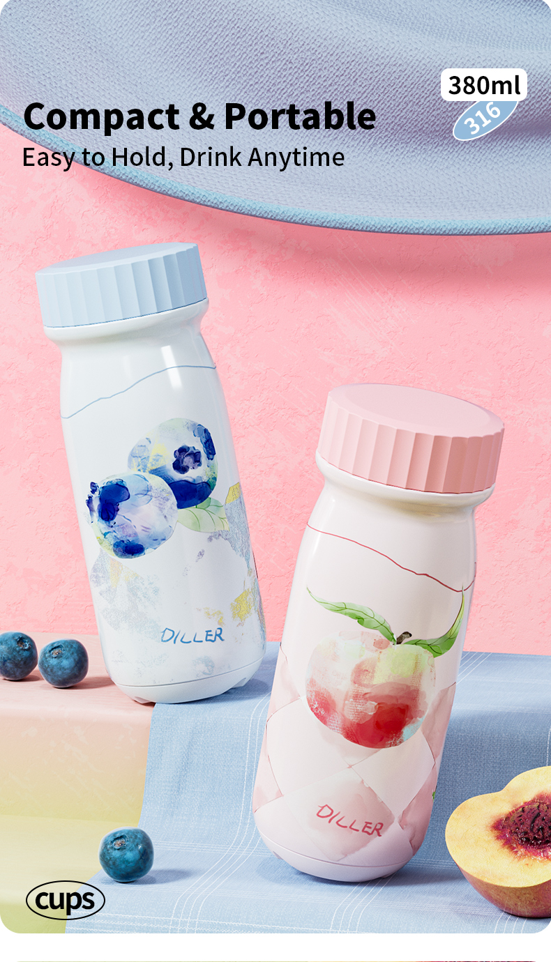 D9517-380 380ml 316 Stainless Steel Water Bottle with Tea Filter Threaded Lid - Detail Chart 3