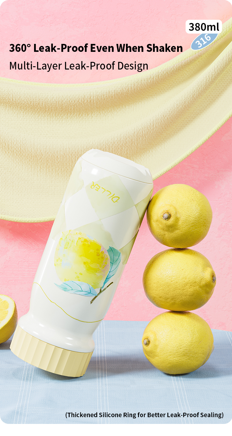 D9517-380 380ml 316 Stainless Steel Water Bottle with Tea Filter Threaded Lid - Detail Chart 6