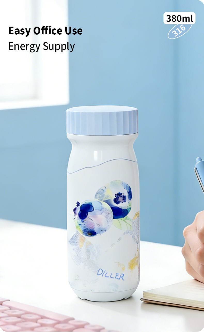 D9517-380 380ml 316 Stainless Steel Water Bottle with Tea Filter Threaded Lid - Detail Chart 9