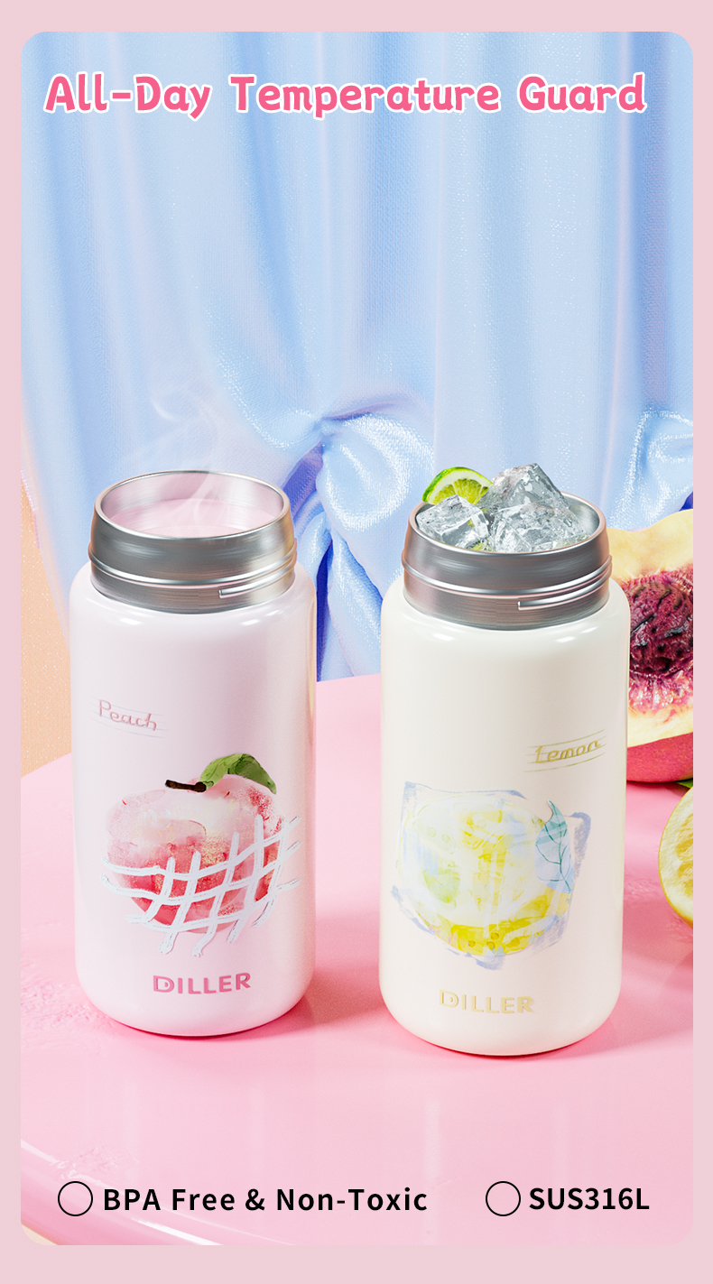 D9523-280 280ml 316 Stainless Steel Pocket Water Bottle Detail 4