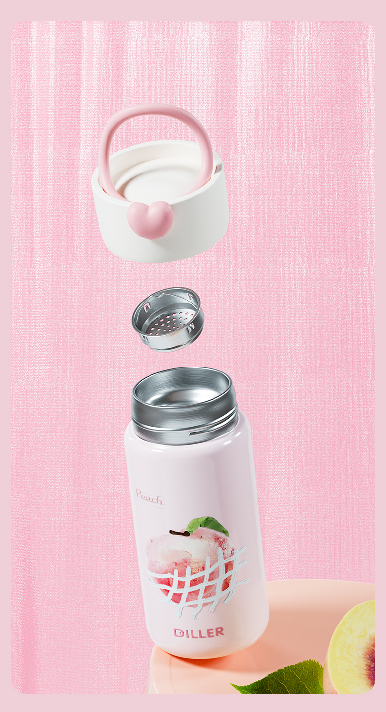 D9523-280 280ml 316 Stainless Steel Pocket Water Bottle Detail 9