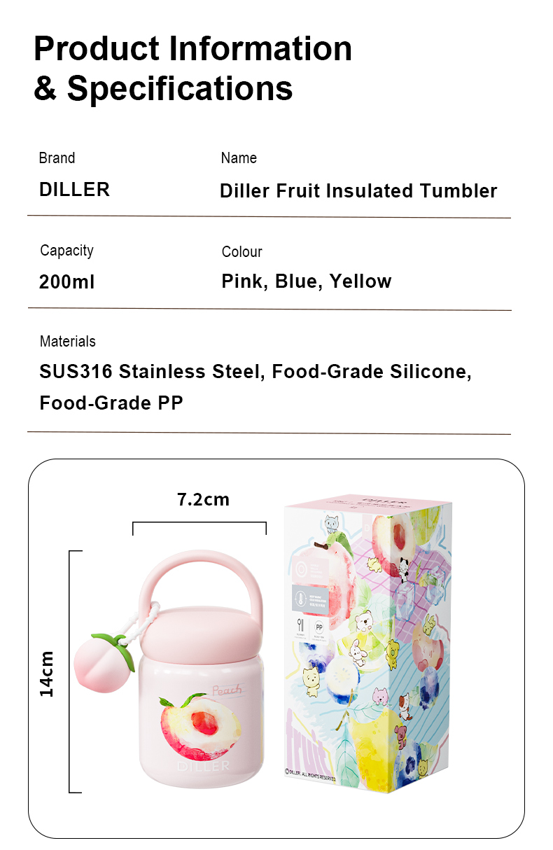 200ml 316 Stainless Steel Water Bottle D9526-200