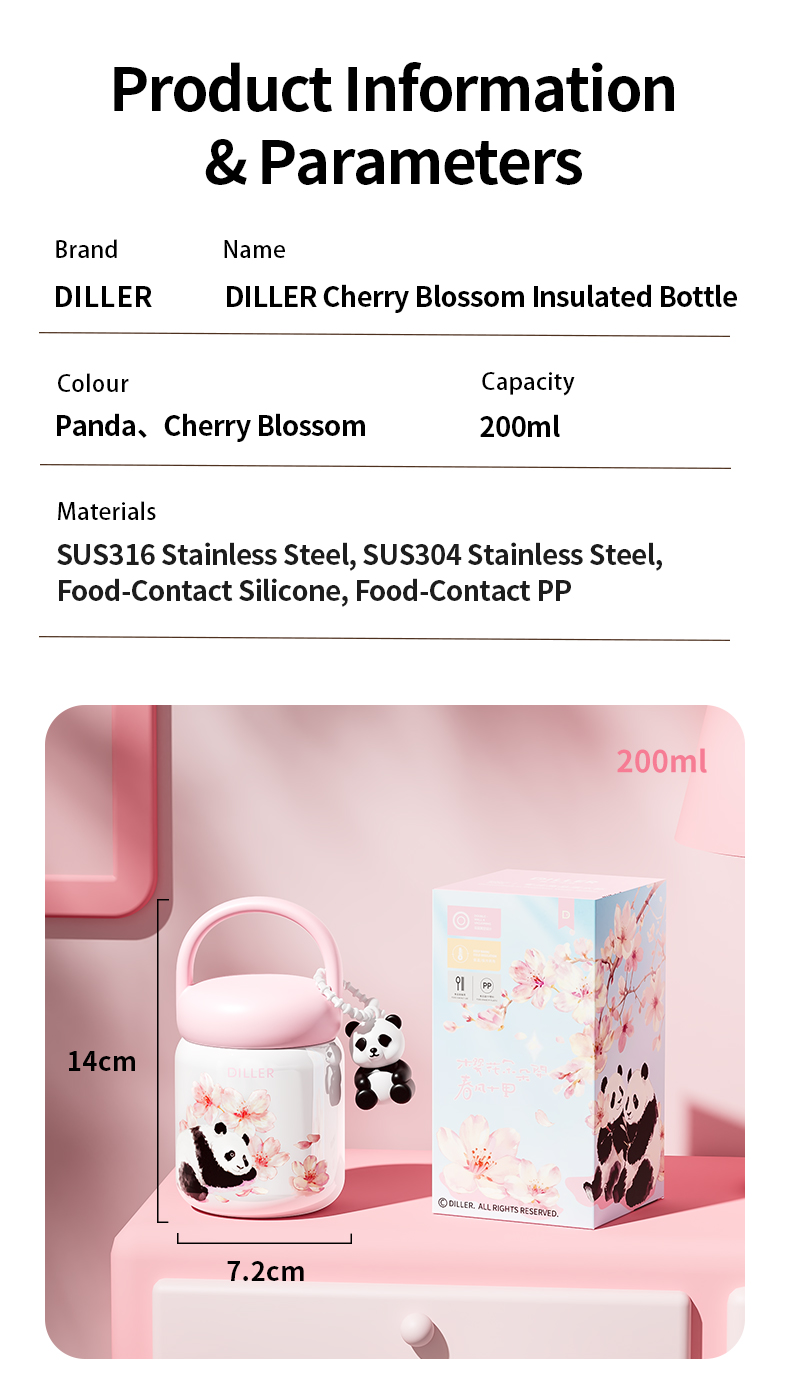200ml 316 Stainless Steel Water Bottle D9530-200