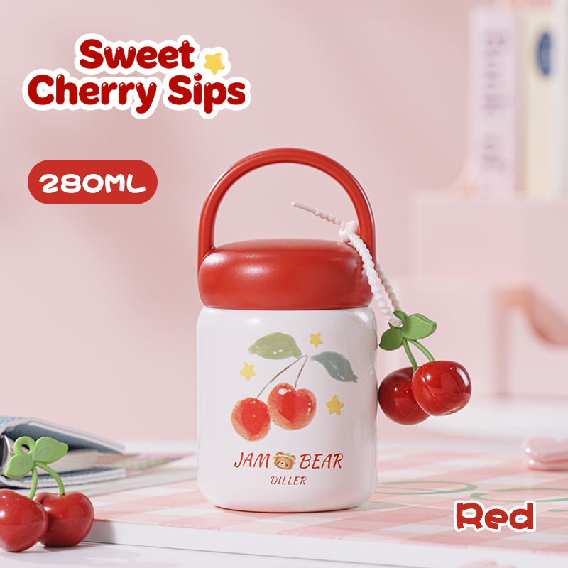 200ml 316 Stainless Steel Water Bottle D9324-200 - Red SKU Image