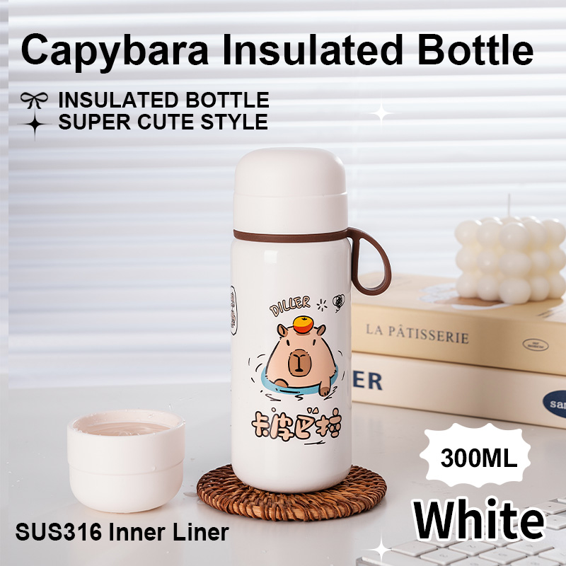 300ml 316L Stainless Steel Water Bottle D9450-300 - White SKU Image
